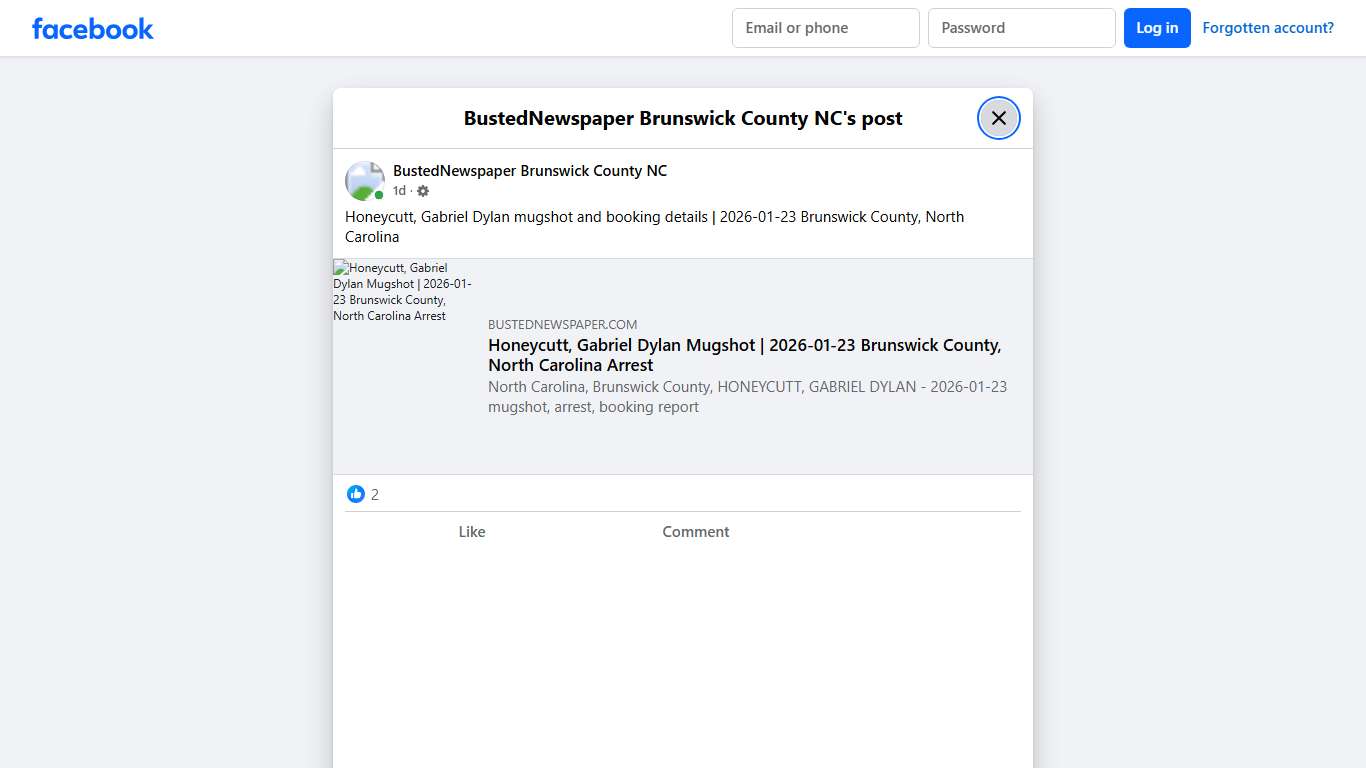 Honeycutt, Gabriel... - BustedNewspaper Brunswick County NC Facebook
